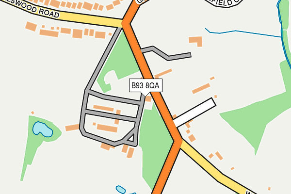 B93 8QA map - OS OpenMap – Local (Ordnance Survey)
