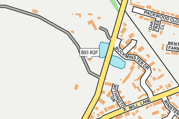 B93 8QF map - OS OpenMap – Local (Ordnance Survey)