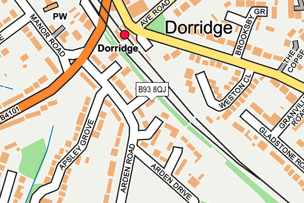 B93 8QJ map - OS OpenMap – Local (Ordnance Survey)