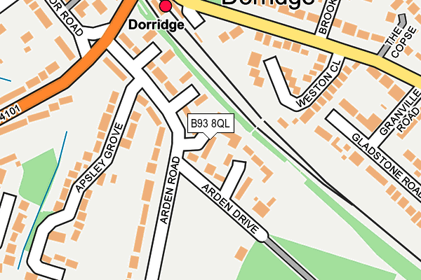 B93 8QL map - OS OpenMap – Local (Ordnance Survey)