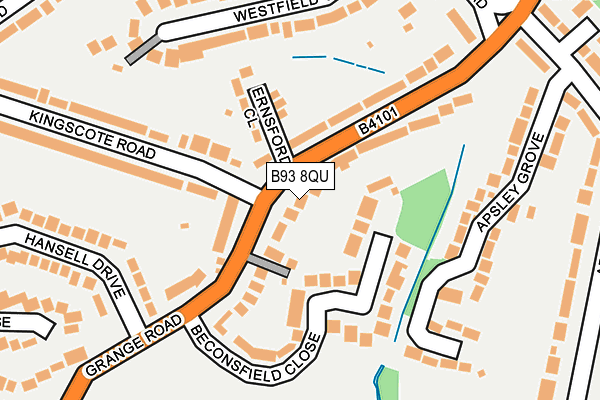 B93 8QU map - OS OpenMap – Local (Ordnance Survey)