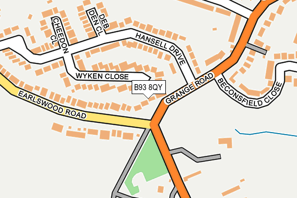 B93 8QY map - OS OpenMap – Local (Ordnance Survey)