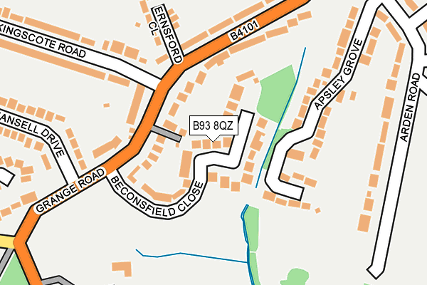 B93 8QZ map - OS OpenMap – Local (Ordnance Survey)