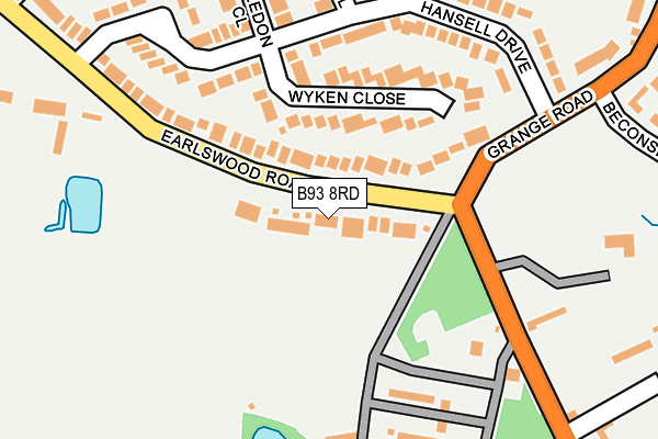 B93 8RD map - OS OpenMap – Local (Ordnance Survey)