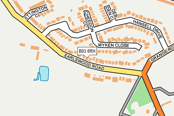 B93 8RH map - OS OpenMap – Local (Ordnance Survey)