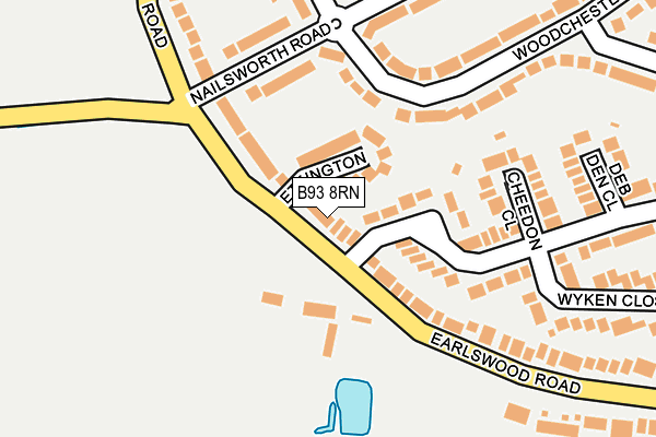 B93 8RN map - OS OpenMap – Local (Ordnance Survey)