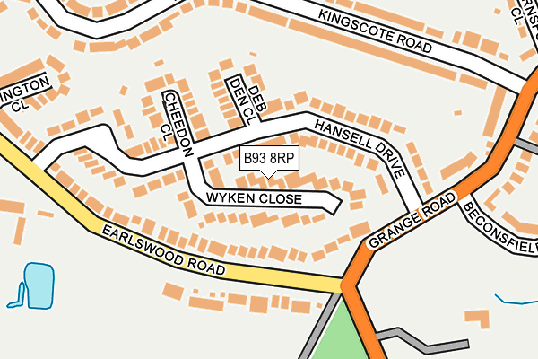 B93 8RP map - OS OpenMap – Local (Ordnance Survey)