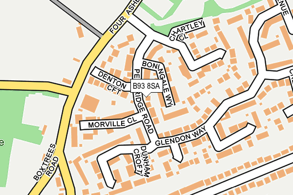 B93 8SA map - OS OpenMap – Local (Ordnance Survey)