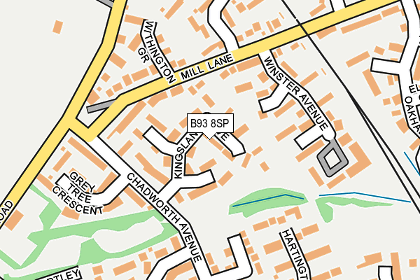 B93 8SP map - OS OpenMap – Local (Ordnance Survey)