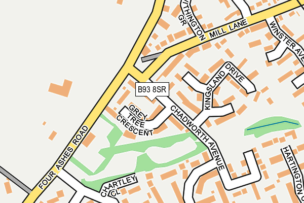 B93 8SR map - OS OpenMap – Local (Ordnance Survey)