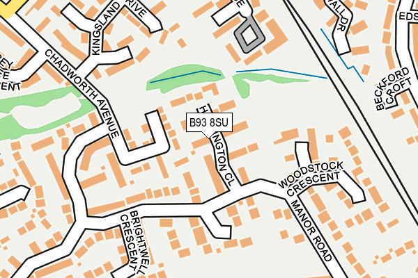 B93 8SU map - OS OpenMap – Local (Ordnance Survey)