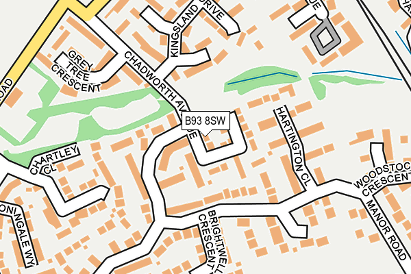 B93 8SW map - OS OpenMap – Local (Ordnance Survey)