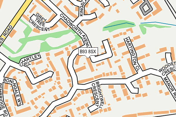 B93 8SX map - OS OpenMap – Local (Ordnance Survey)