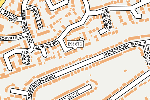 B93 8TG map - OS OpenMap – Local (Ordnance Survey)
