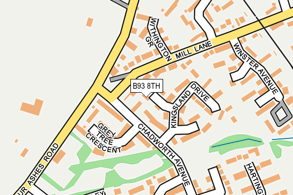 B93 8TH map - OS OpenMap – Local (Ordnance Survey)