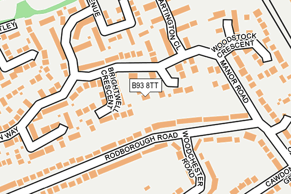 B93 8TT map - OS OpenMap – Local (Ordnance Survey)