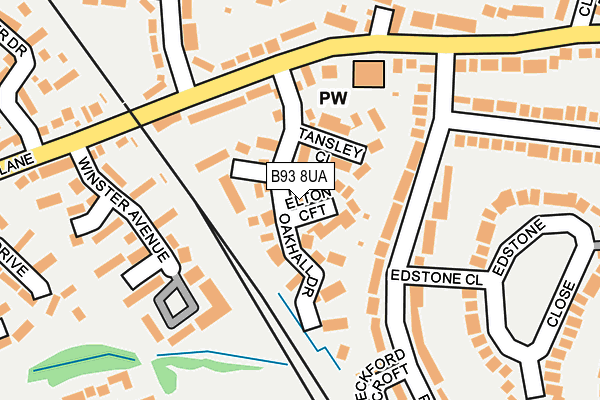 B93 8UA map - OS OpenMap – Local (Ordnance Survey)