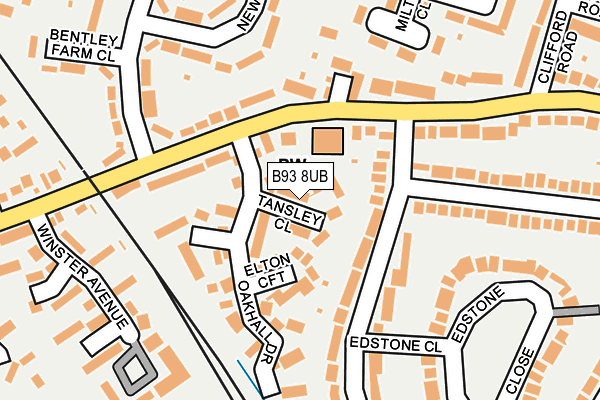 B93 8UB map - OS OpenMap – Local (Ordnance Survey)