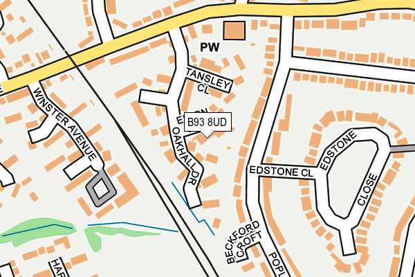 B93 8UD map - OS OpenMap – Local (Ordnance Survey)