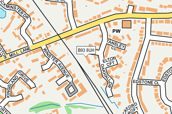 B93 8UH map - OS OpenMap – Local (Ordnance Survey)