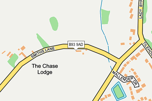 B93 9AD map - OS OpenMap – Local (Ordnance Survey)
