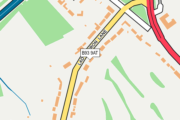 B93 9AT map - OS OpenMap – Local (Ordnance Survey)