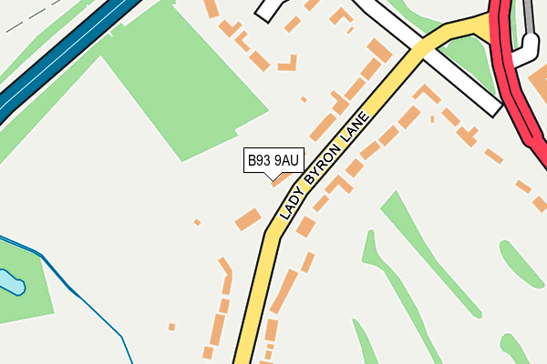 B93 9AU map - OS OpenMap – Local (Ordnance Survey)