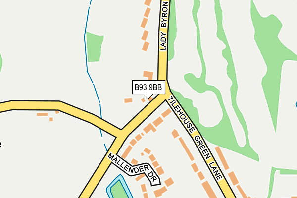 B93 9BB map - OS OpenMap – Local (Ordnance Survey)