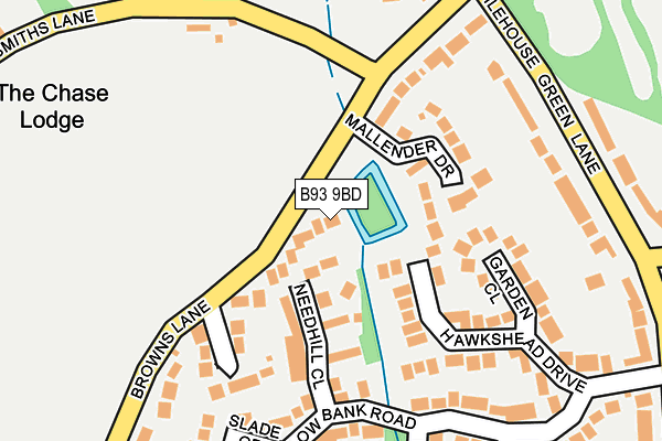 B93 9BD map - OS OpenMap – Local (Ordnance Survey)