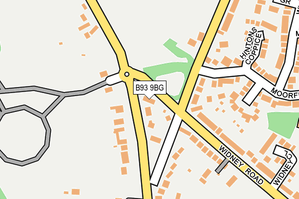 B93 9BG map - OS OpenMap – Local (Ordnance Survey)