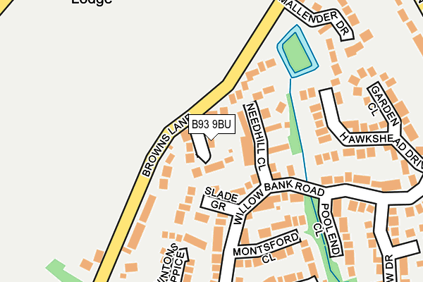 B93 9BU map - OS OpenMap – Local (Ordnance Survey)
