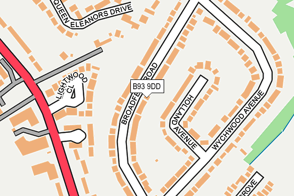 B93 9DD map - OS OpenMap – Local (Ordnance Survey)