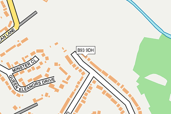 B93 9DH map - OS OpenMap – Local (Ordnance Survey)