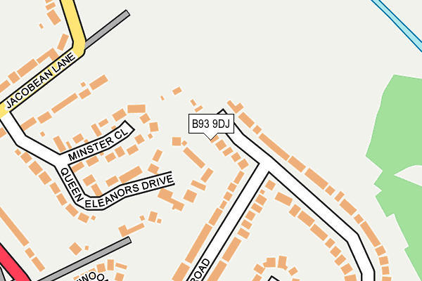 B93 9DJ map - OS OpenMap – Local (Ordnance Survey)