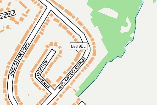 B93 9DL map - OS OpenMap – Local (Ordnance Survey)
