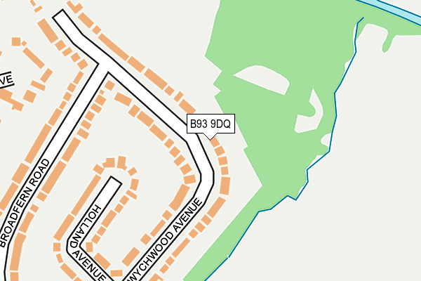 B93 9DQ map - OS OpenMap – Local (Ordnance Survey)