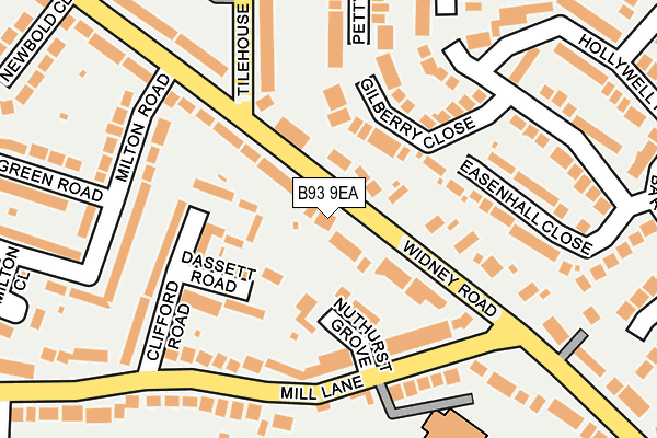 B93 9EA map - OS OpenMap – Local (Ordnance Survey)