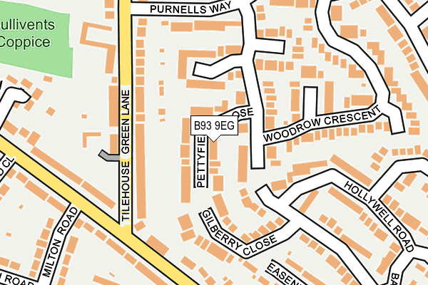 B93 9EG map - OS OpenMap – Local (Ordnance Survey)
