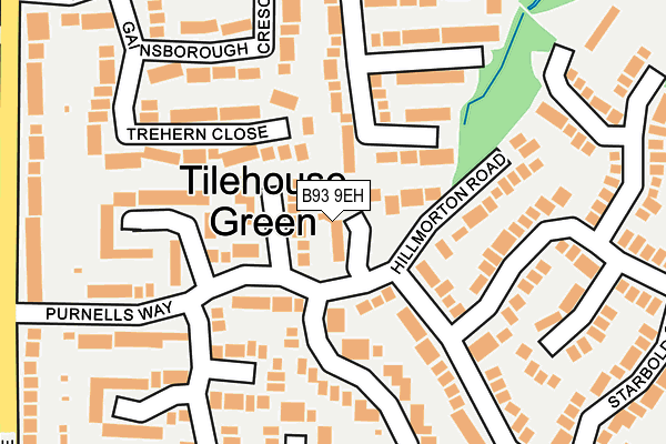 B93 9EH map - OS OpenMap – Local (Ordnance Survey)