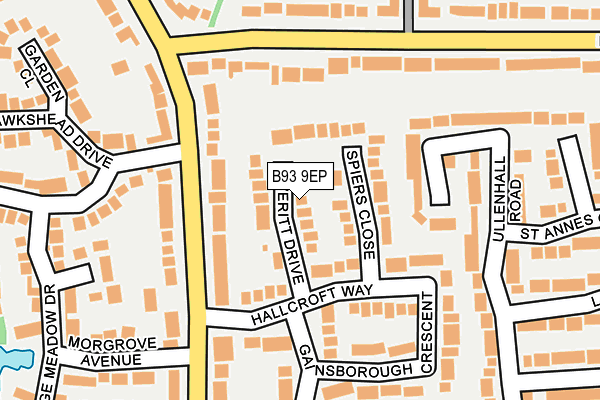 B93 9EP map - OS OpenMap – Local (Ordnance Survey)