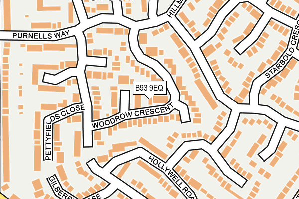 B93 9EQ map - OS OpenMap – Local (Ordnance Survey)