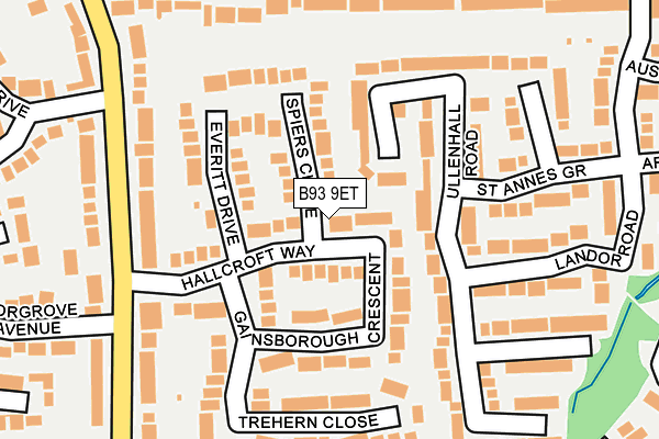 B93 9ET map - OS OpenMap – Local (Ordnance Survey)