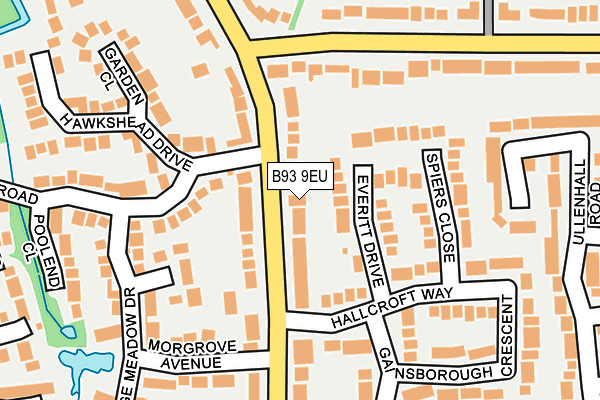 B93 9EU map - OS OpenMap – Local (Ordnance Survey)