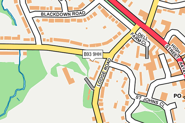 B93 9HH map - OS OpenMap – Local (Ordnance Survey)