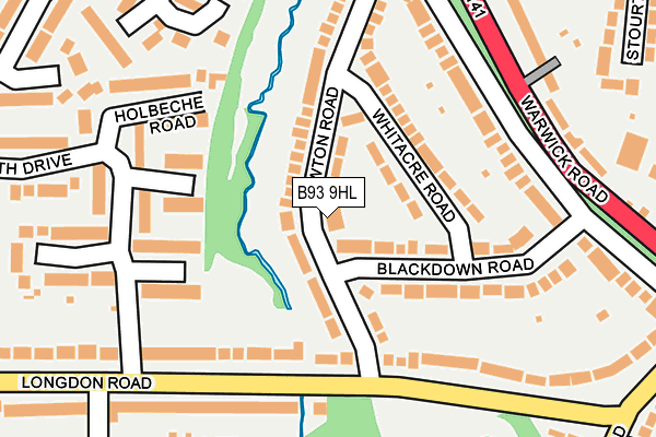 B93 9HL map - OS OpenMap – Local (Ordnance Survey)