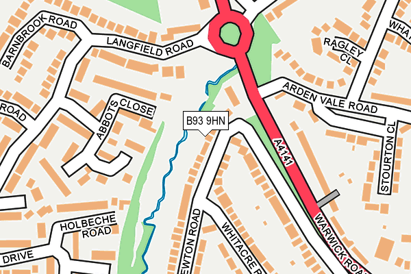 B93 9HN map - OS OpenMap – Local (Ordnance Survey)