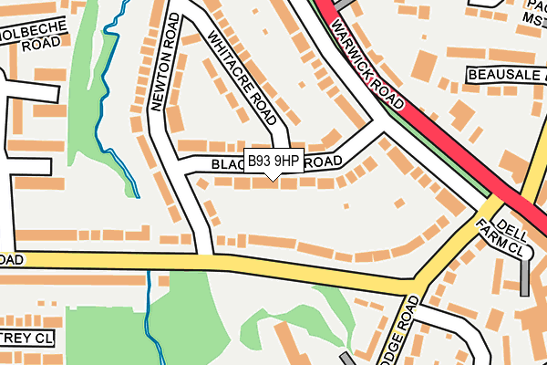 B93 9HP map - OS OpenMap – Local (Ordnance Survey)