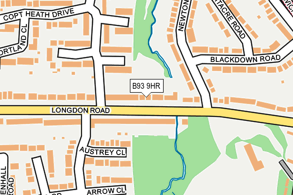 B93 9HR map - OS OpenMap – Local (Ordnance Survey)