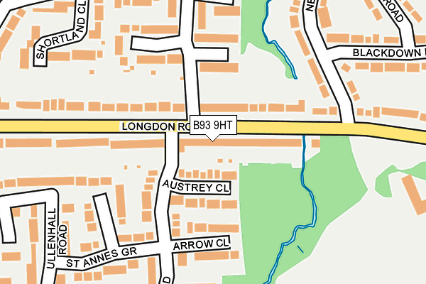 B93 9HT map - OS OpenMap – Local (Ordnance Survey)