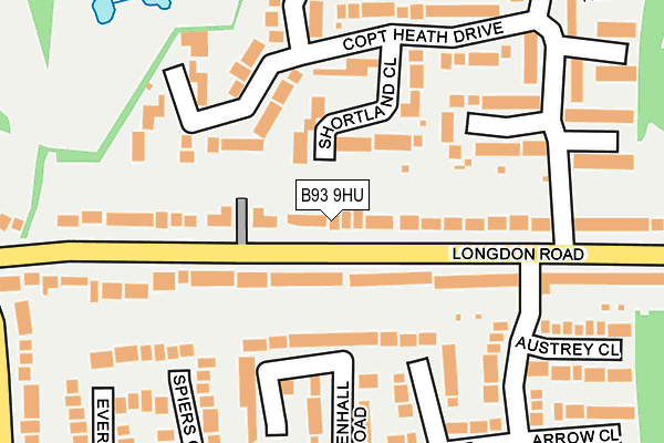 B93 9HU map - OS OpenMap – Local (Ordnance Survey)